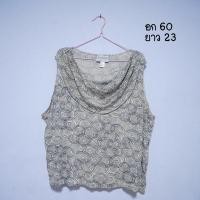 ราคา มือ2 เสื้อแฟชั่นแขนกุด แต่งดีเทลเก๋ๆ เหมาะใส่ทำงานสาวออฟฟิศหรือใส่เที่ยวก็ได้ ผ้ายืดนิ่มนุ่ม (44369067471)