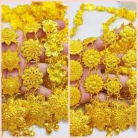 ราคา เครื่องประดับสีทองมีเข็มกลัดกำไลสังวาลย์ เข็มกลัดชุดสร้อย ต่างหูรัดเกล้าชฎากำไลยาว (27467676574)