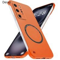 ราคา หรูหราแม่เหล็ก Slim สําหรับ Huawei P40 P30 Pro Plus HuaweiP40 P40Pro เคสโทรศัพท์ไร้กรอบ Matte Anti Scratch Hard Cover เกราะกันกระแทก (57657592654)