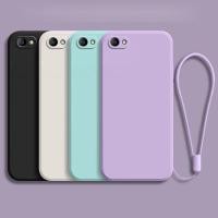 ราคา แฟชั่น ใหม่ Vivo Y71 Y83 Y55 Y53 2017 กรอบกันชนสี่เหลี่ยม Slim Soft TPU เคสซิลิโคนพร้อมสายคล้องมือ Lanyard (29428789249)