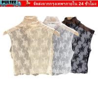 ราคา PULSEE ปลอกคอปลอม Gauzy สีขาวสีดําเท็จ Collar แฟชั่น All match ลูกไม้ดอกไม้ Slim เสื้อเสื้อที่ถอดออกได้ผู้หญิง (54410836705)