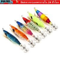 ราคา เพศ ปลาหมึกจิ๊ก โมโหไม้กุ้งปลาหมึกเหยื่อ ทนทานฮาร์ด5สีส่องสว่างปลาหมึกล่อสําหรับตกปลาล่อ (51860535692)