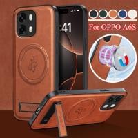 ราคา สายชาร์จแม่เหล็กหนังสําหรับ OPPO A6S A6X A6t A6 Pro 5G 4G Stand Holder Plain Casing Phone Bracket กันกระแทกฝาหลัง OPO OPPOA6S OPPOA6X OPPOA6 (48409508093)