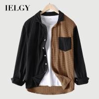 ราคา IELGY เสื้อเชิ้ตแขนยาวผ้าลูกฟูกทรงหลวมแบบลําลองสําหรับผู้ชาย (26073563939)