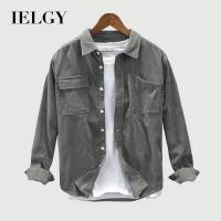 ราคา IELGY ผู้ชายผ้าลูกฟูกเสื้อเชิ้ตแขนยาวผู้ชายบางแจ็คเก็ตใหม่สบายๆทุกการแข่งขันทํางานเสื้อ (29280784892)