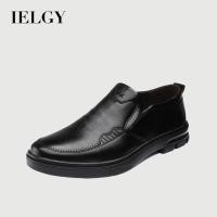 ราคา IELGY รองเท้าหนังธุรกิจหุ้มข้อต่ําด้านล่างนุ่มสําหรับผู้ชาย (23652882668)