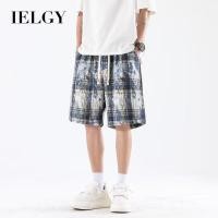 ราคา กางเกงผู้ชายลายสก๊อตห้าจุด IELGY แบบย้อมและผูก ดีไซน์หลวมๆ สไตล์แฟชั่น สำหรับหน้าร้อน (29388055942)