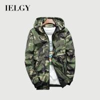 ราคา IELGY เสื้อแจ็คเก็ตกีฬามีฮู้ดแบบบางแฟชั่นลายพรางสําหรับผู้ชาย (27773480976)