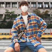 ราคา IELGY เสื้อเชิ้ตลายสก๊อตสายรุ้งผู้ชายแขนยาวหลวมสไตล์ฮ่องกงเสื้อแจ็คเก็ต (22733420895)