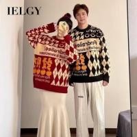ราคา IELGY แห่งชาติแฟชั่นเสื้อกันหนาวผู้ชายฤดูใบไม้ร่วงและฤดูหนาวเสื้อกันหนาวสีแดงคู่ด้านบน (22287257380)