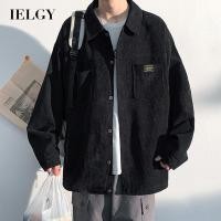 ราคา IELGY เสื้อเชิ้ตแขนยาวผ้าลูกฟูกกระเป๋าผู้ชาย (20174364558)