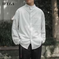 ราคา IELGY จีนอินเทรนด์ผู้ชายเสื้อเชิ้ตผ้าฝ้ายลินินขนาดใหญ่หลวม (19274212789)