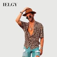 ราคา IELGY เสื้อเชิ้ต พิมพ์ลายเสือดาว สําหรับผู้ชาย (18792444634)