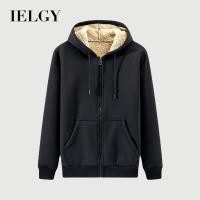 ราคา IELGY แฟชั่น Lamb Wool เสื้อแจ็คเก็ตซิปมีฮู้ดผู้ชายที่อบอุ่น (17095848517)