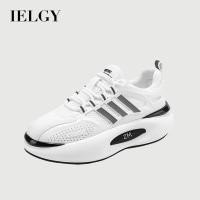 ราคา IELGY กีฬารองเท้าผู้ชายขนาดใหญ่สบายๆหนาด้านล่างระบายอากาศลูกไม้ขึ้นรองเท้าตาข่าย (11699565954)