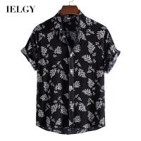 ราคา IELGY เสื้อเชิ้ตแขนสั้นพิมพ์ลายแฟชั่นผู้ชายสบายๆขนาดใหญ่หลวมชายหาด (29156578160)