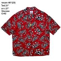 ราคา มือ2 Cr42 เสื้อฮาวาย Size 46 ลายปูสีดำ พื้นสีแดงสด (57208267118)