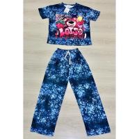 ราคา เซตเสื้อกางเกงขายาวสีน้ำเงินลายมัดย้อมน้องหมี งานป้ายห้อย เอวสม็อค ฟรีไซส์ อก 42 ยาว 24 เอว 20 32 สะโพก 42ยาว 37นิ้ว (51309479366)