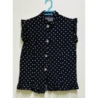ราคา เสื้อคอปีนแขนกุดสีดำลายจุด กระดุมหน้า ปลายระบาย ผ้าใส่สบาย อก 36 ยาว 22 นิ้ว (44081016477)