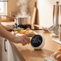 ราคา HUBERT Digital Timer Round Voice Control Magnetic Kitchen Timer Electronic Timer Cooking Timer Standing LED Display Intelligent Voice Timer Office (53361389711)