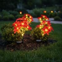 ราคา HUBERT ไฟดอกไม้ประดิษฐ์ ไฟ LED ไฟดอกไม้คริสต์มาสพลังงานแสงอาทิตย์ ไฟตกแต่ง LED พลังงานแสงอาทิตย์พลังงานแสงอาทิตย์พลังงานแสงอาทิตย์ลานแสง Poinsettia (55961335046)