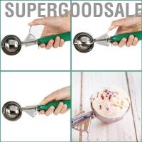 ราคา Supergoodsales ห้องครัวสแตนเลสเค้กผลไม้ขนมเค้กไอศกรีมช้อนตักคุกกี้แตงโมซิลิโคนอ่อนนุ่มมือจับทริกเกอร์ที่วางจำหน่ายช้อนโต๊ะเครื่องล้างจานปลอดภัยอุปกรณ์เครื่องครัว (27316186032)