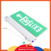 ราคา supergoodsales Nannyday ไฟป้ายทางออกฉุกเฉิน LED ไฟอะคริลิค Combo Safety Evacuation Indicator Lamp สำหรับที่สาธารณะเชิงพาณิชย์ติดไฟ (53058846581)