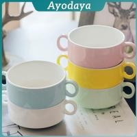 ราคา Ayo ถ้วยซุป เซรามิกส์ ชามซุป ถ้วยโจ๊ค มีหูจับทั้งสองด้านสีสันสะดุดตา Soup cup (44365228720)