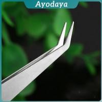 ราคา Ayo คีบหนีบสแตนเลส คีมหนีบอเนกประสงค์ มี 2 แบบ ปากคีบงอ ปากคีบแหลม Stainless steel tweezers (40368690851)