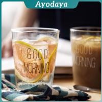 ราคา Ayo แก้วกาแฟ แบบใส่และสกินตัวหนังสือ Good MORNING ดีไซน์เลิศ Breakfast glass (40965136260)