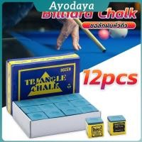 ราคา Ayo ชอล์กฝนหัวคิว สีน้ำเงิน กล่องละ 12 อัน Billiard Chalk (42768671608)