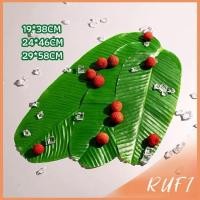 ราคา RUFI ใบตองเทียม ใบตองปลอม แผ่นรองจานถ่ายภาพ ใบตองเทียมรองอาหาร green leaf decoration (25716714246)