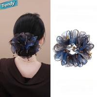 ราคา สายคาดผมลายดอกไม้ สไตล์เกาหลี มัดย้อมตาข่าย สำหรับผูกผมอย่างสวยงาม (56109057625)