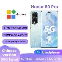 ราคา คุณภาพสูงHONOR 80 Pro 5g SmartPhone CPU Qualcomm Snapdragon 8 Gen 1 6 78 นิ้วหน้าจอ AMOLED 106MP กล้อง 4800mAH 66W ชาร์จ (55257999769)