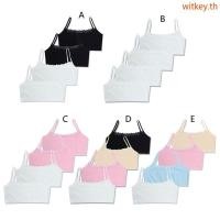 ราคา WIT 4pcs เด็กสาวเต้านม Care สาว Bra Hipster วัยรุ่นชุดชั้นในฤดูร้อนเด็กเสื้อกั๊กหนุ่มน่ารักชุดชั้นในทุกวัน Wea (57210715016)