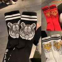 ราคา WIT ผู้ชายผู้หญิงคู่ Ribbed ผ้าฝ้ายลูกเรือถุงเท้า Harajuku Hip Hop คู่ลายเสือสัตว์ 3D พิมพ์สเก็ตบอร์ด Hosiery (56810715053)