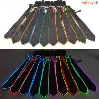 ราคา WIT Unisex เนคไทเรืองแสง มีไฟ LED กะพริบ เหมาะสำหรับงานปาร์ตี้ (56809343450)