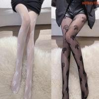 ราคา WIT ผู้หญิง Lolita Hollow Out Lace Fishnet Pantyhose ญี่ปุ่นอะนิเมะ Vintage เห็ด Jacquard รูปแบบ Sheer ตาข่าย Tights (56610699978)