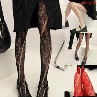 ราคา WIT ดอกไม้ลาย Tights Fishnet ถุงน่องฤดูร้อนดอกไม้ Sheer Pantyhose Tights (54710708655)