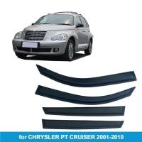 ราคา สําหรับ Chrysler PT Cruiser 2001 2011 ด้านข้างหน้าต่าง Visor Rain Guard ด้านข้าง Vent Deflector Weathershield ภายนอก Mount เทปบน (50411296167)