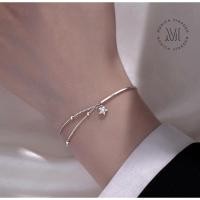ราคา สร้อยข้อมือเงินแท้ Pentagram Fairy กำไลข้อมือเงินแท้ สร้อยข้อมือเพชร กำไลเงินแท้ กำไลเพชร กําไลผู้หญิง ของขวัญคนรัก (27473090261)