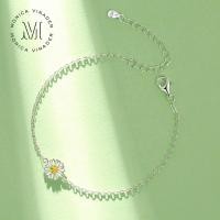 ราคา สร้อยข้อมือเงินแท้ 92 5 ดอกเดซี่ Daisy สุดน่ารัก แถมฟรีกล่องจิวเวอรี่ ป้ายสลัก 925 Silver กำไร (24307071578)