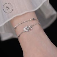 ราคา สร้อยข้อมือเงินแท้ Starlight ของขวัญ Valentine เลสข้อมือเงินแท้ สร้อยข้อมือแฟชั่นกําไลข้อมือเงิน สร้อยข้อมือเงิน (24457187443)