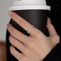 ราคา รักแหวนเงินสเตอร์ลิงแหวนเงินแท้สไตล์เรียบหรู แหวนแฟชั่น แหวนผู้หญิง แหวนปรับขนาดได้ แหวนเกาหลีสวยๆ (24166596639)