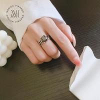 ราคา แหวนเงินแท้ Black Sugar Cubes แหวนพลอยสีดำนำโชค ดีไซน์สวย แหวนเงิน925 สไตล์ใหม่ Valentine (24540498586)