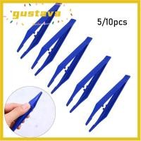 ราคา GUSTAVA 5 10 ชิ้นพลาสติก Tweezer Kit Anti static Medical ลูกปัดเครื่องมือคลิป Applicator ซ่อมแหนบ (58160450087)