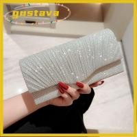 ราคา GUSTAVA กระเป๋าคลัทช์ กระเป๋าราตรีเลื่อมเงินสีทอง กระเป๋าหรูผู้หญิงสุภาพสตรี (57861254312)