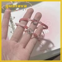 ราคา GUSTAVA สร้อยข้อมือคู่ เชือกมือถักแบบปรับได้โลหะผสมสังกะสี สร้อยข้อมือโซ่แฮนด์เมดสีชมพูแฟชั่น Bestie เครื่องประดับมิตรภาพ (57361331283)