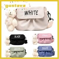ราคา GUSTAVA กระเป๋าสะพายข้าง กระเป๋าสะพายตัวอักษรแฟชั่นทรงสี่เหลี่ยม กระเป๋าผ้าแคนวาสสไตล์เกาหลีเรียบง่ายแฟชั่นสตรี (56261264443)