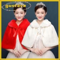 ราคา GUSTAVA ฤดูหนาว Cape ผู้หญิงเลียนแบบขนสัตว์ Soft Cape งานแต่งงานอุปกรณ์เสริมงานแต่งงานแจ็คเก็ต Elegant Fur ผ้าคลุมไหล่ (56160775803)
